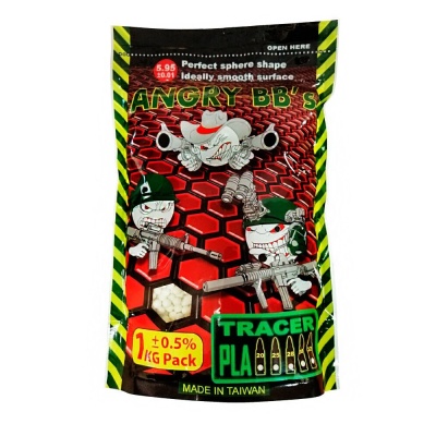 Шары Angry BBs Tracer 0,32 1 кг. страйкбол (airsoft) - Магазин снаряжения для активного отдыха «Адреналин спорт».