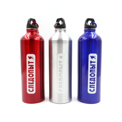 Бутылка Следопыт алюминий, с карабином 750 мл - Магазин снаряжения для активного отдыха «Адреналин спорт».