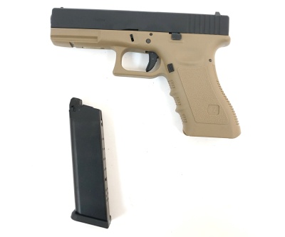 Модель пистолета (WE) WE-G001A-TAN GLOK17 gen3 металл