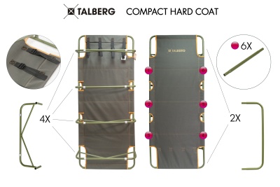 Раскладушка Talberg Compact Hard Cot25