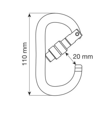 Карабин CAMP Oval XL Lock3