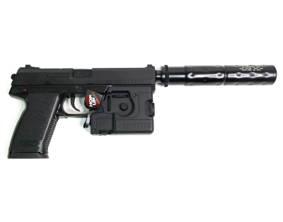 Модель пистолета Tokyo Marui MK23 SOCOM GNB Black (такт.фонарь, кейс, модератор)