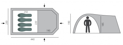 Палатка BTrace Osprey 45