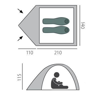 Палатка BTrace Storm 2 (красная)21
